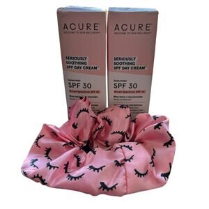 ACURE Soothing Moisturizer + SPF 30 Day Cream 1.7 Fl Oz FREE GIFT! LOT of 2 NEW